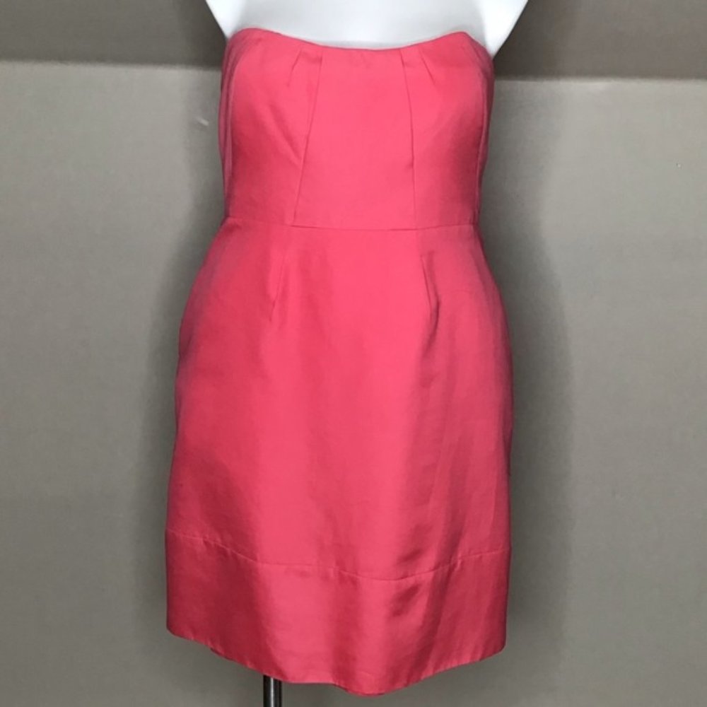 J. Crew Strapless Dress 100% Cotton Black Label 16